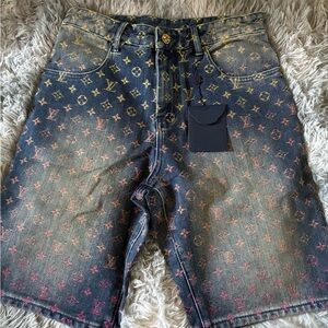 Louis Vuitton Gradient Monogram Denim Shorts